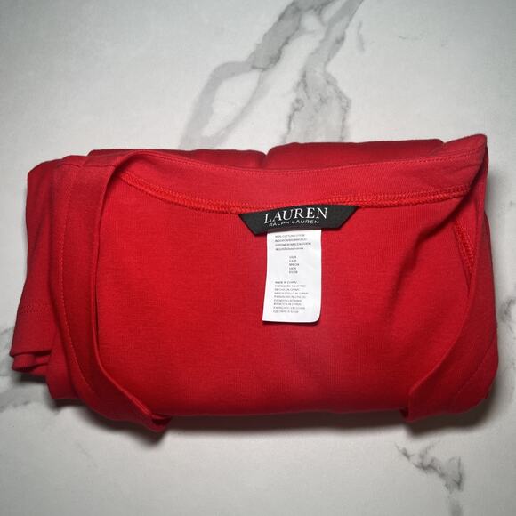 Lauren Ralph Lauren Cover Up Cotton Dress Pockets Red Pullover S Beach Swim EUC - Picture 11 of 11